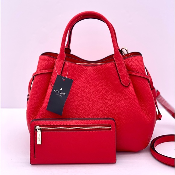 Kate Spade Dumping Small Satchel and Wallet Set Heirloom Tomato - Picture 3 of 13